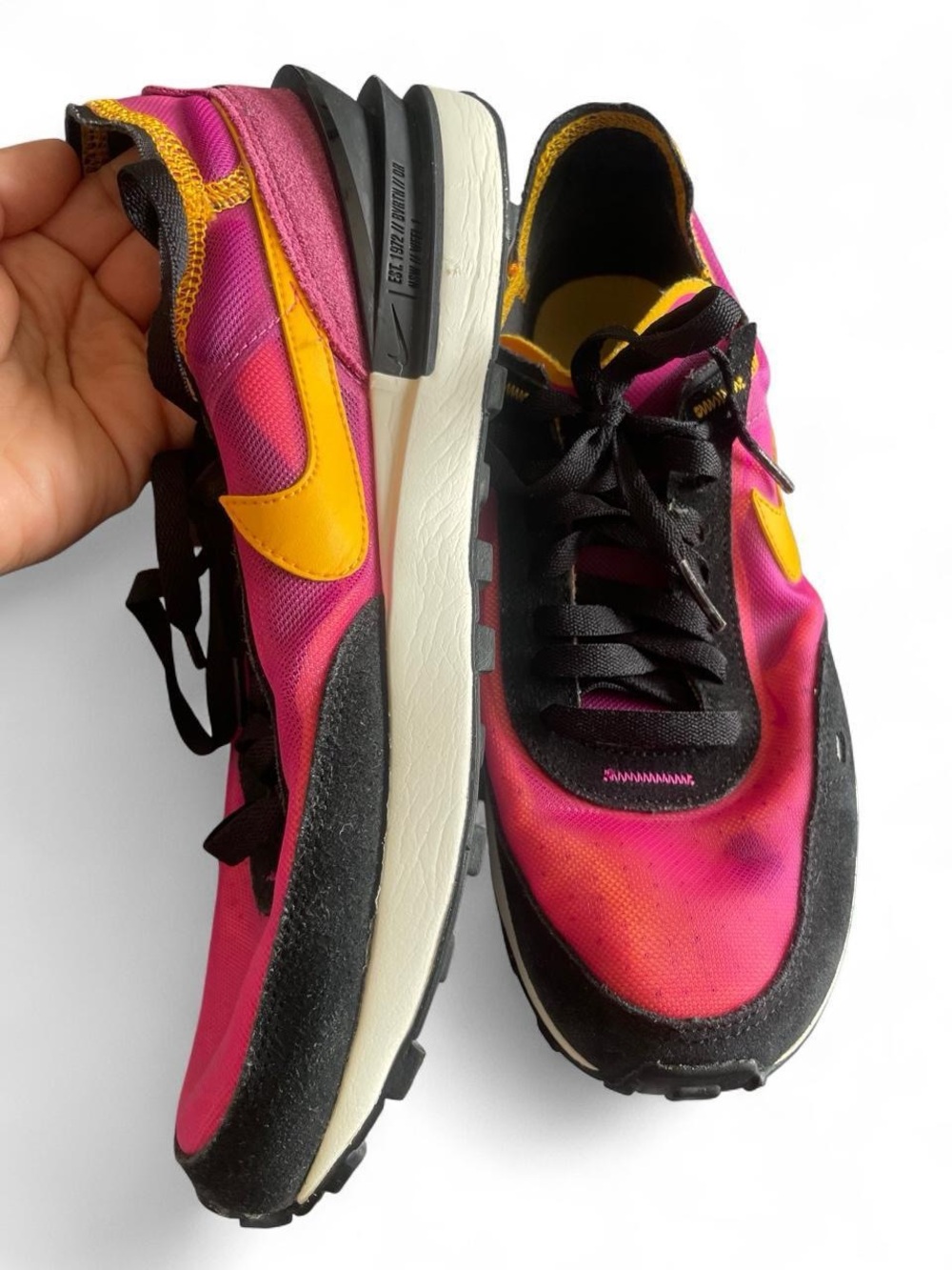 Nike Women's Hot Pink & Yellow Retro Runner Sneakers